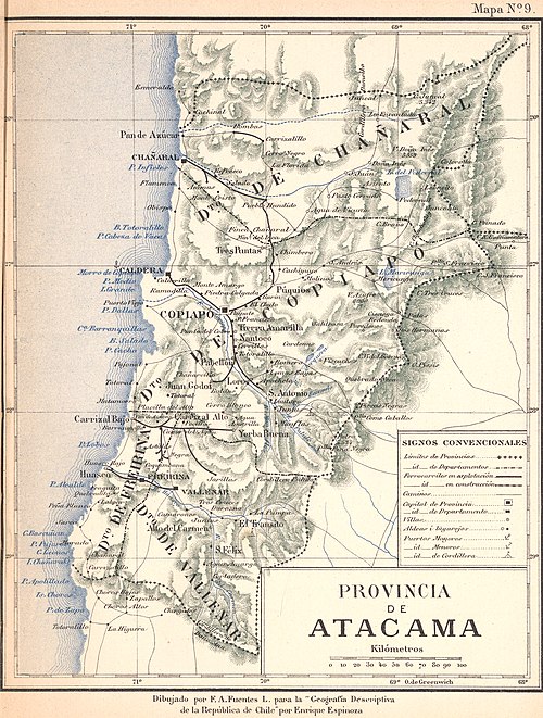 Mapa de la Provincia de Atacama